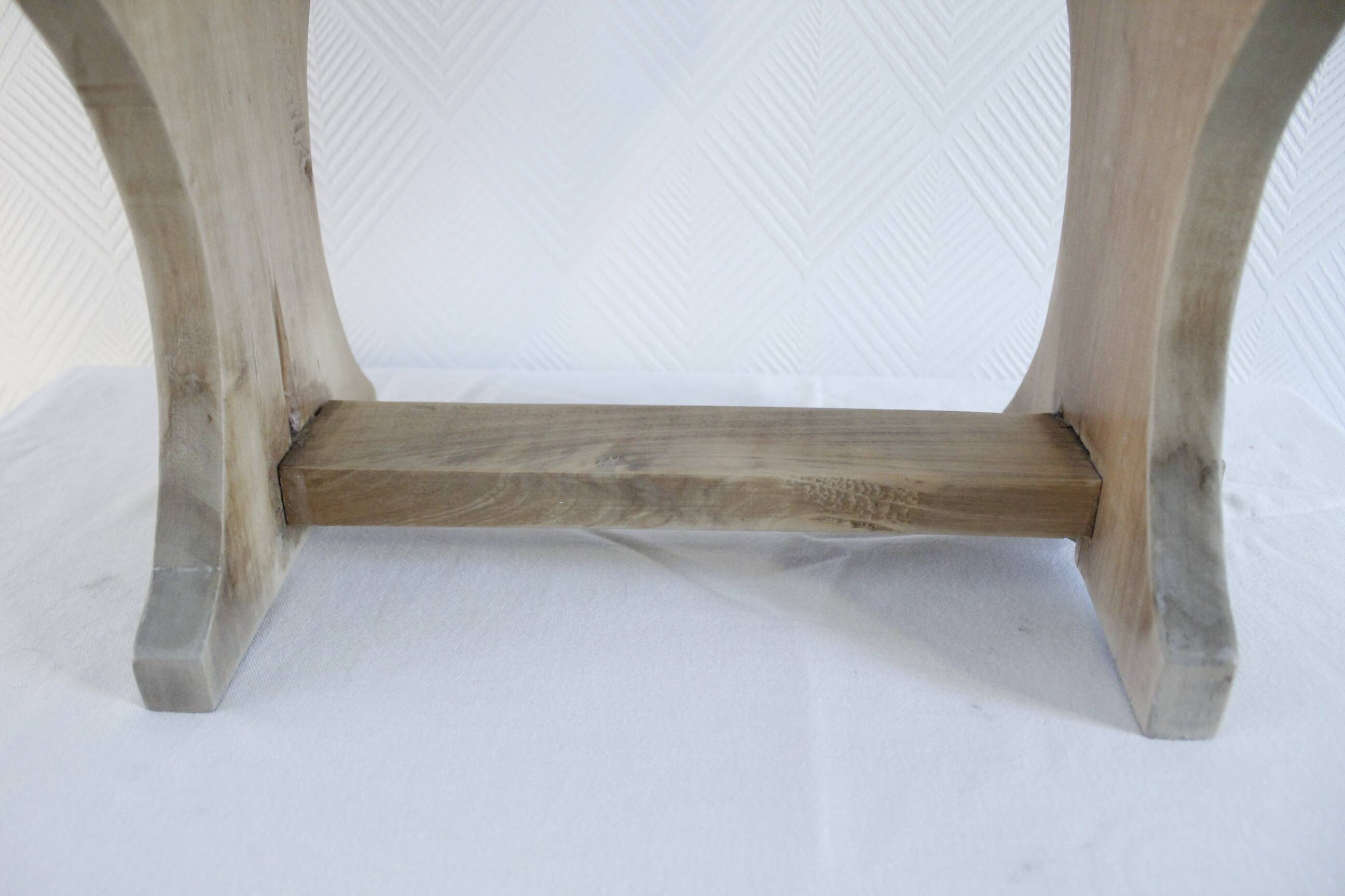 Small renovated solid wood bench