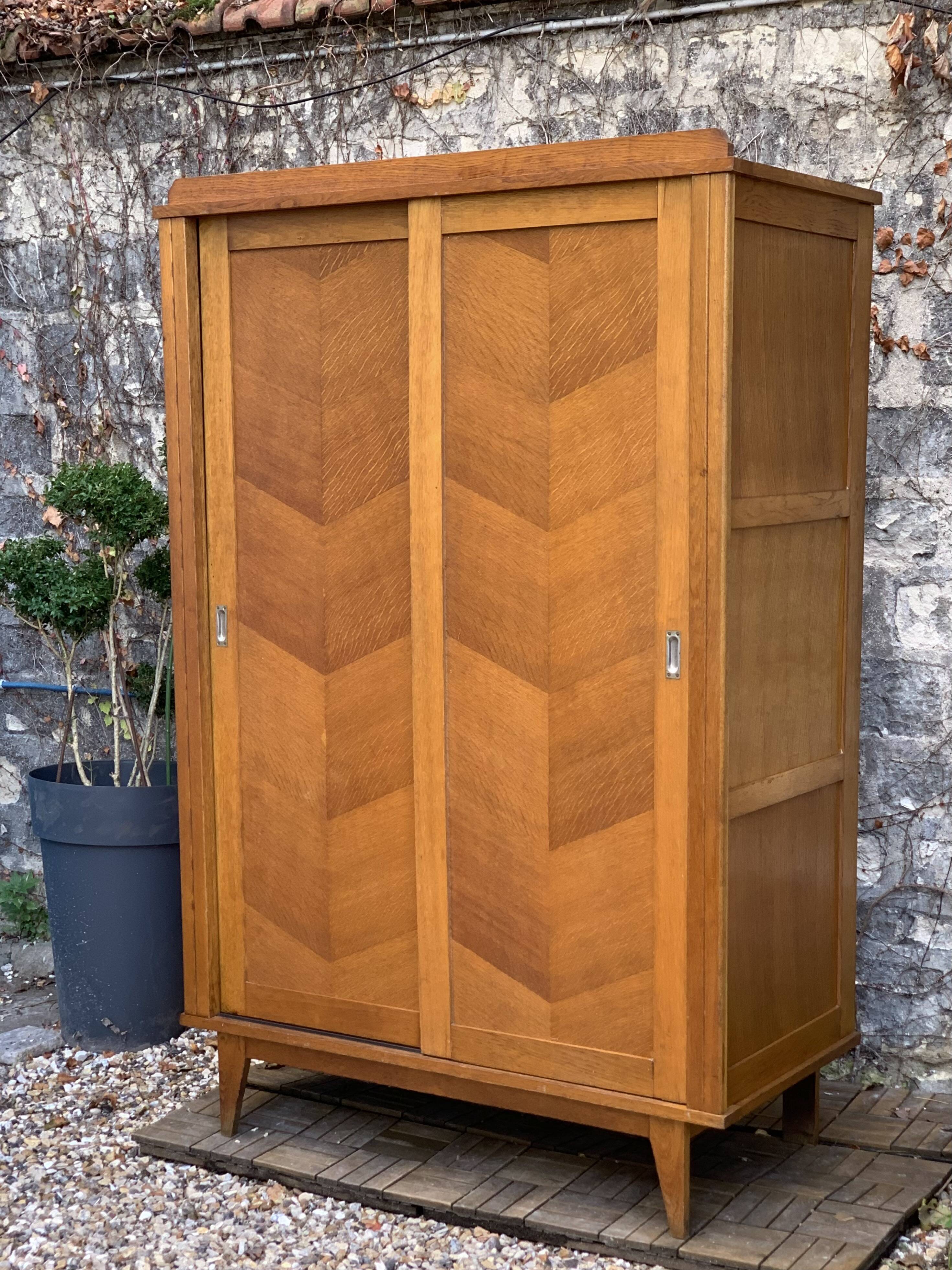 Vintage wardrobe compass feet wardrobe 1950