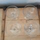 4 antique champagne glasses