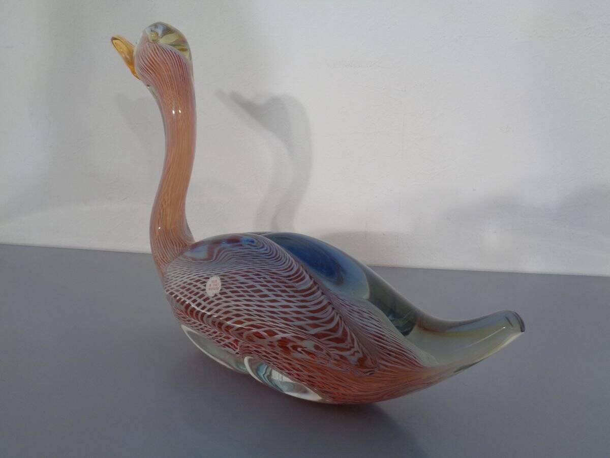 Large Italian Heavy Murano Glass Duck, 1960s