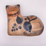 Glazed terracotta cat folklore Mexican art