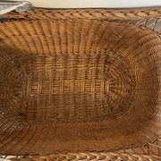 Antique rattan cradle in very good condition. Sold with or without upholstery.