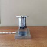 Art deco lamp foot in chrome metal