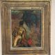 Original Swedish Oil on Panel – "The Bullfight" by Owe Wessbohn – Dated 1953 – Framed Period Piece – 59 × 51 cm