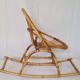 Rocking-chair "shell" in rattan, for children