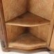 Antique corner cabinet in carved walnut, Italy, 19th century