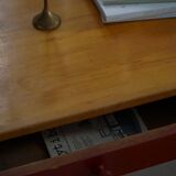 Scandinavian extendable table for writing or dining with a drawer, early 20th century.