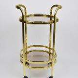 Gold bar table with tray, 1980s