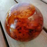Solid cedar candle holder