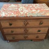 Art deco dresser in solid walnut