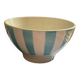 Vintage bowl with sky blue stripes
