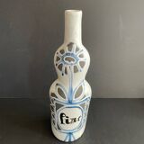 “Fine” earthenware bottle by Roger Capron Vallauris