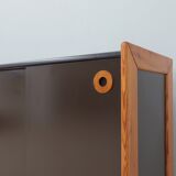 Vintage postmodern laminate and wood sideboard 1970s