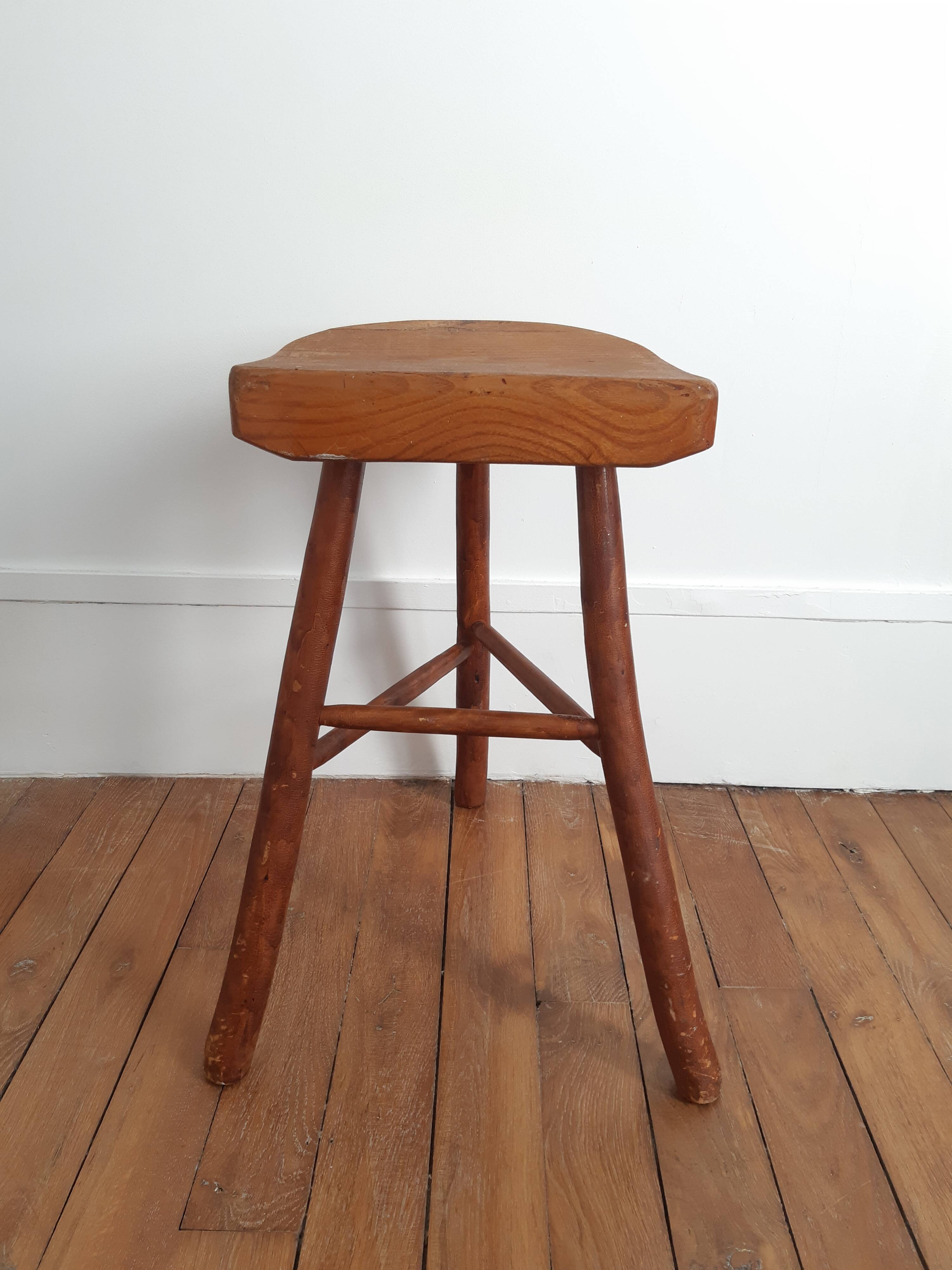 Tabouret tripode vintage