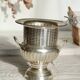 Antique silver-plated metal champagne bucket with handles