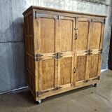 Antique baker's cabinet / fermentation cabinet on wheels