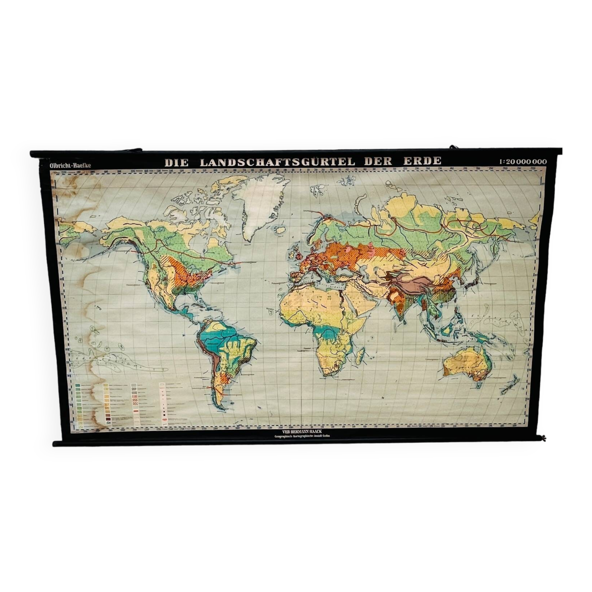 Educational map “the types of landscapes of the earth”