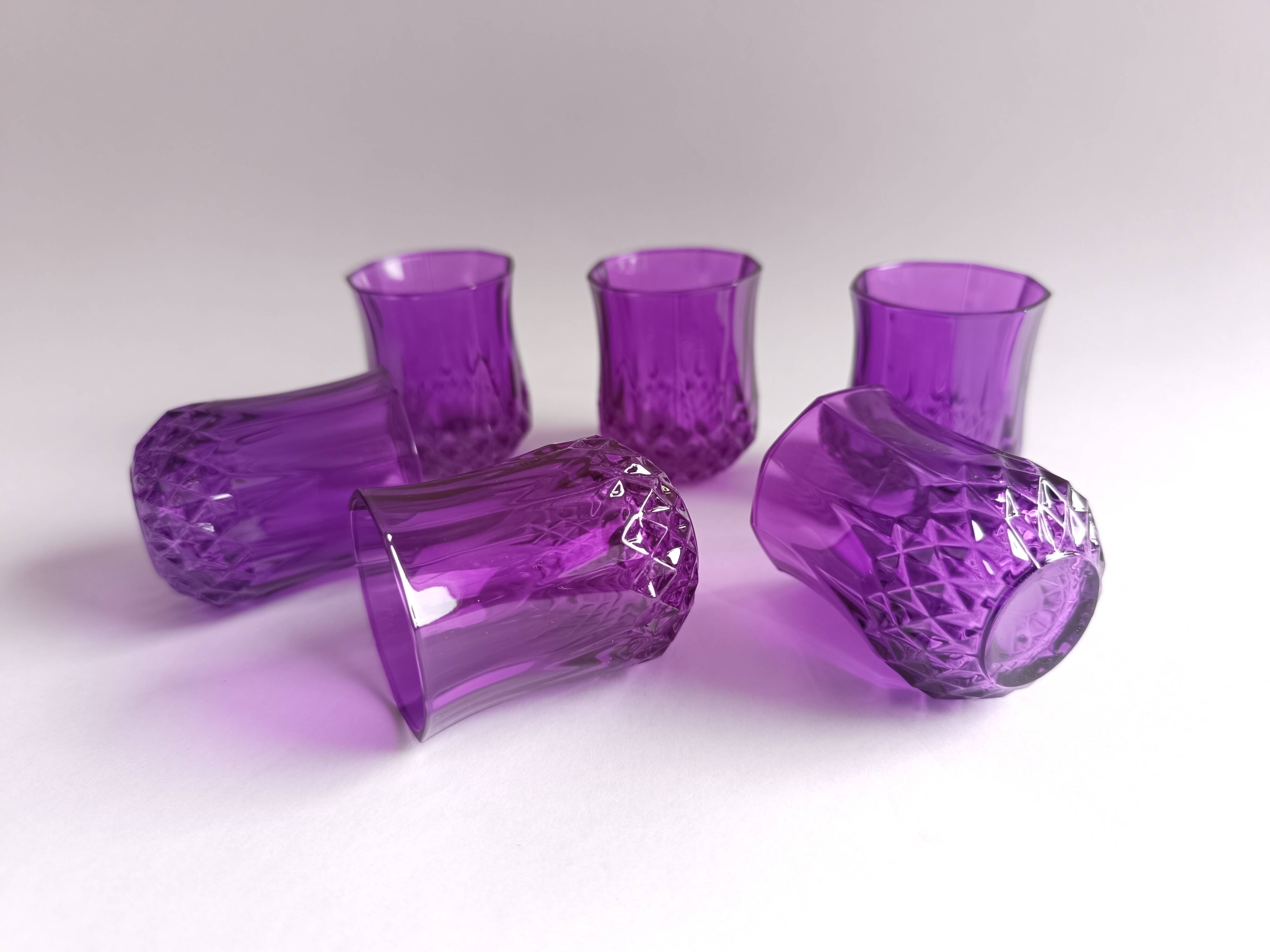 Verres Cristal d’Arques Longchamp violet
