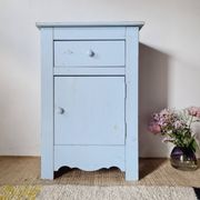 Meuble de rangement chiffonnier artisanal bleu