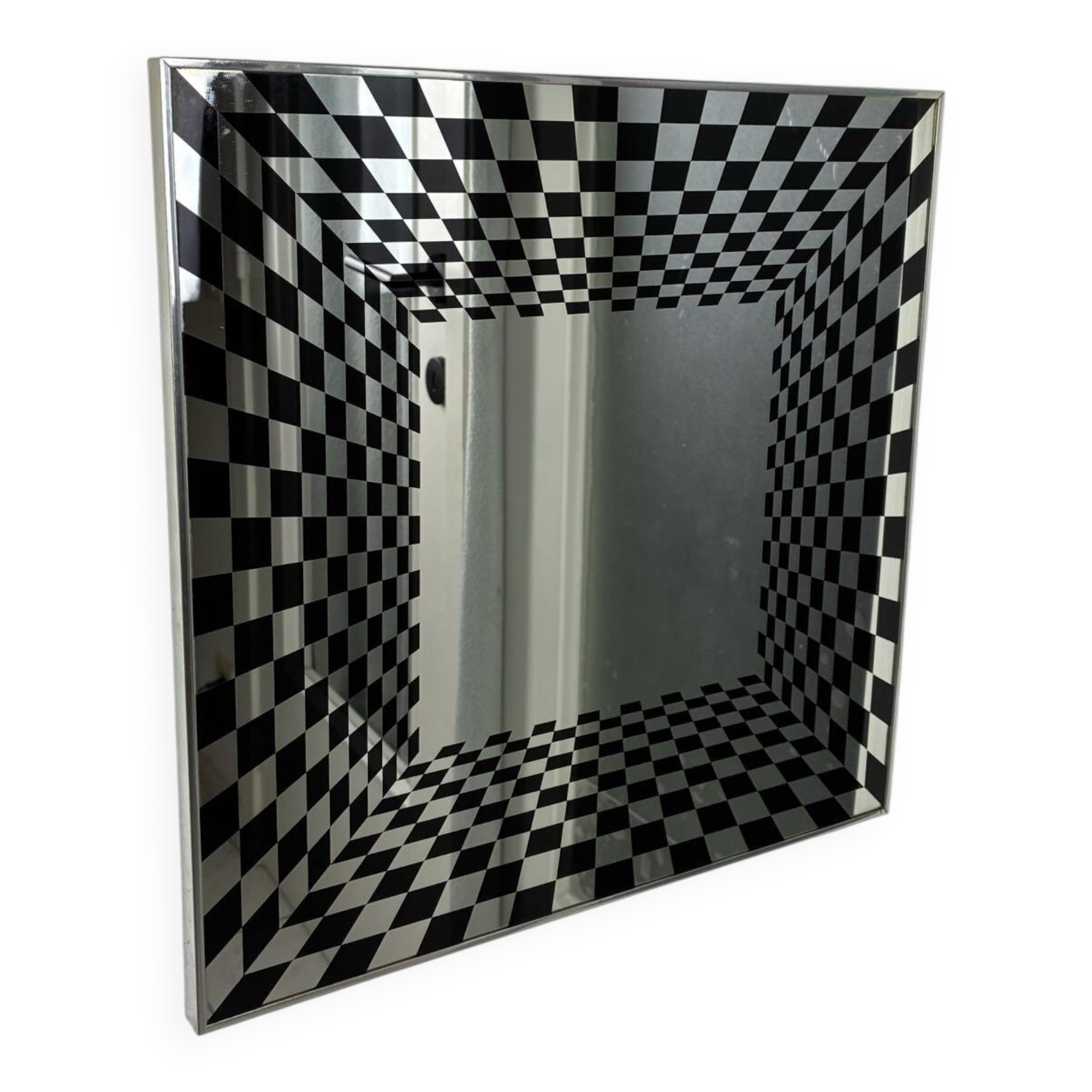Vintage Op Art mirror by Deknudt