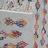 Handmade Berber handmade grey carpet 124x186cm