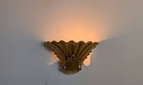 Applique feuille dorée