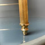 Table d'appoint en marbre et laiton