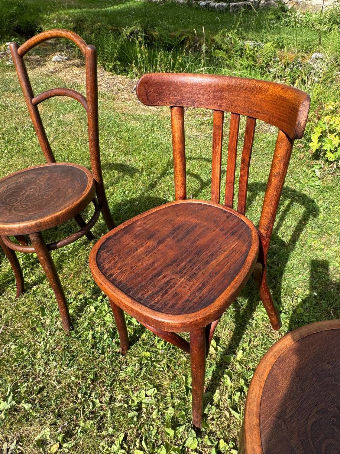 Set of 6 Thonet and Fishel bistro chairs, early 20th century