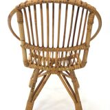 Rohe rattan vintage high chair by Rohe Noordwolde