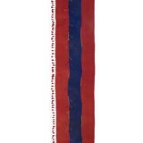 Minimalist Kilim, Red an Blue Perde from Eastern Anatolia, Turkey 3'4'' x 17'7''