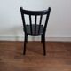 Vintage black lacquered wooden chairs 1980