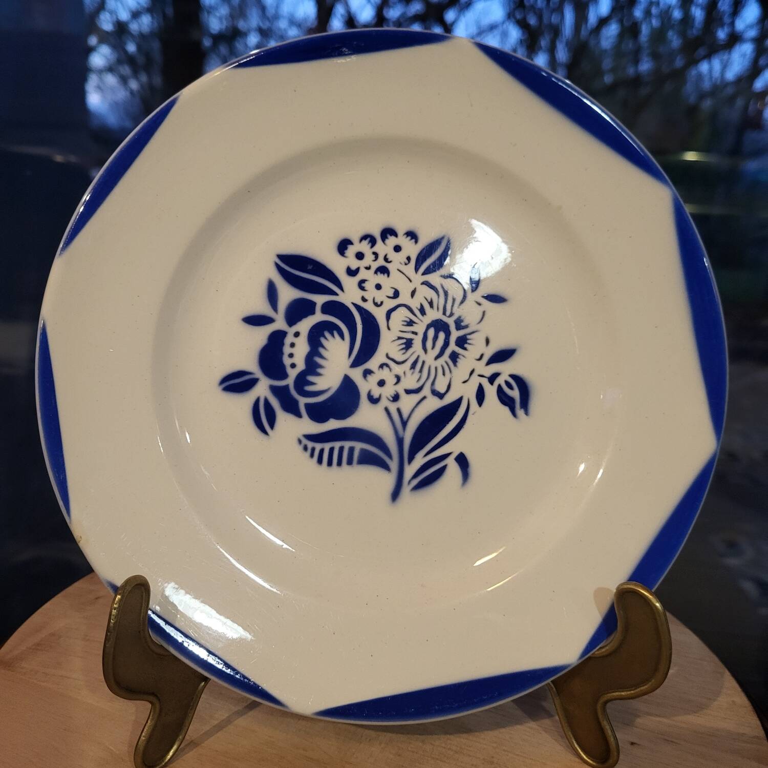 Set of 6 Blue Flower 1920 plates