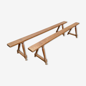 Wooden benches