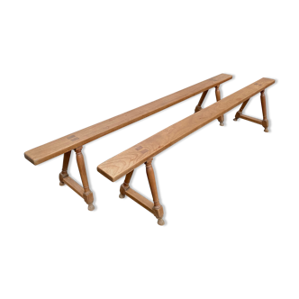 Wooden benches