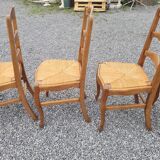 6 Louis XV style oak chairs