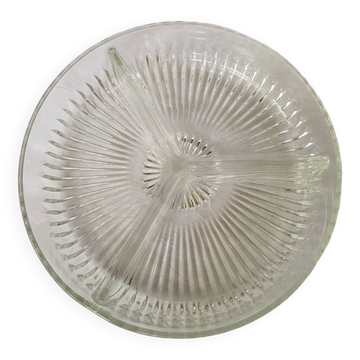 Glass snack platter Reims France