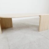 Vintage travertine coffee table, 1970s