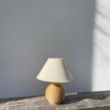 Rattan bedside lamp