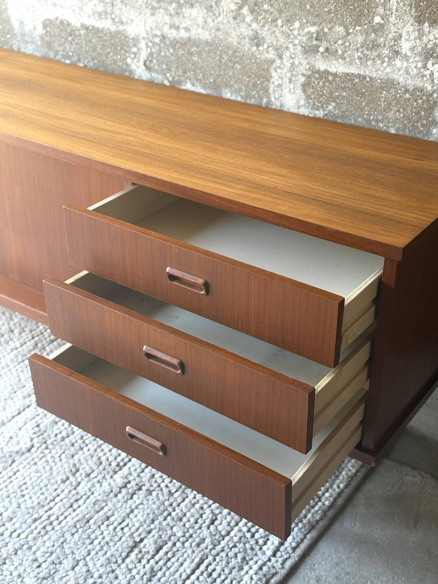Vintage Scandinavian teak sideboard, 1960.