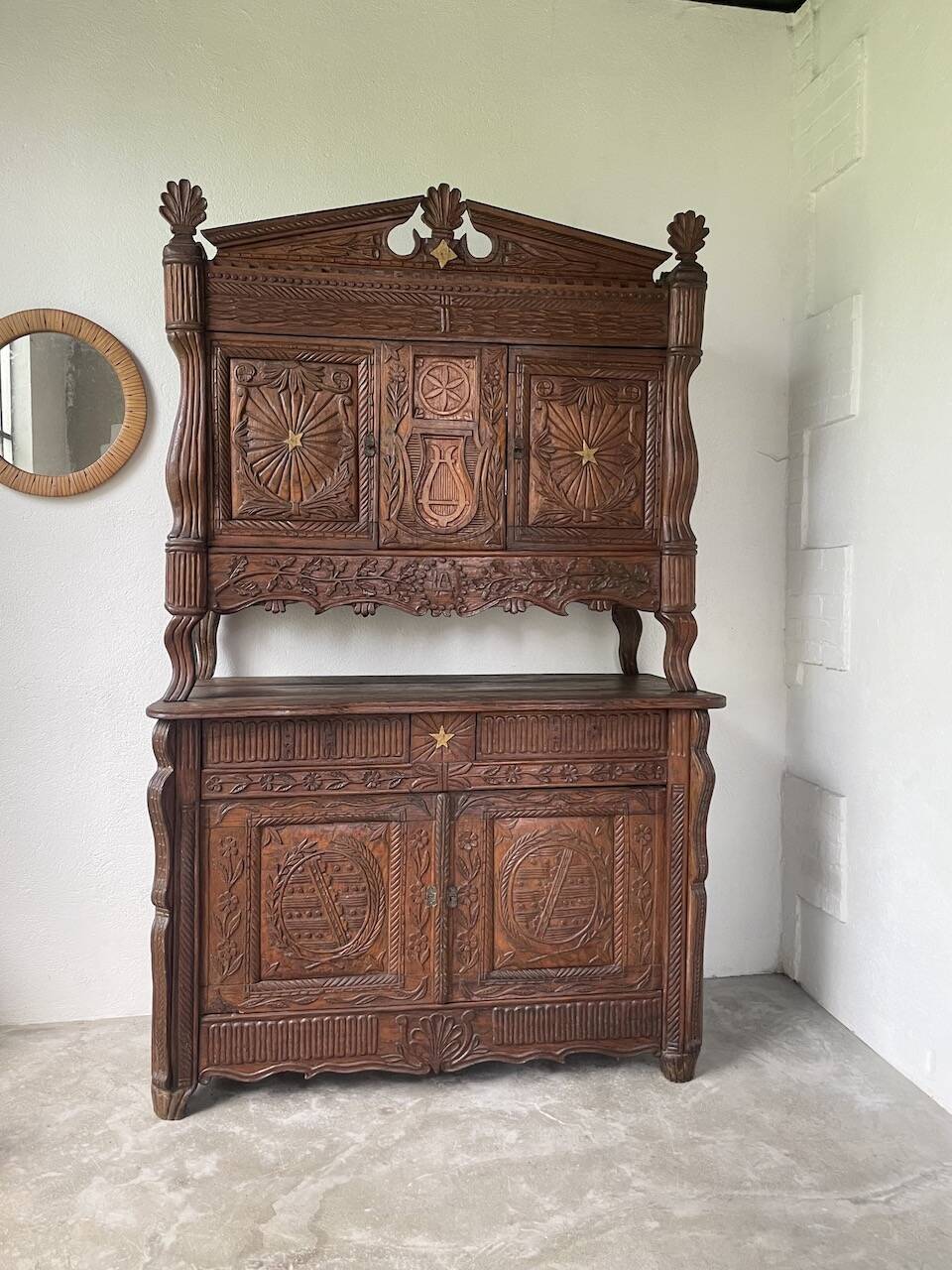 Auvergne brutalist folk art furniture 1890
