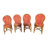 4 vintage rattan chairs