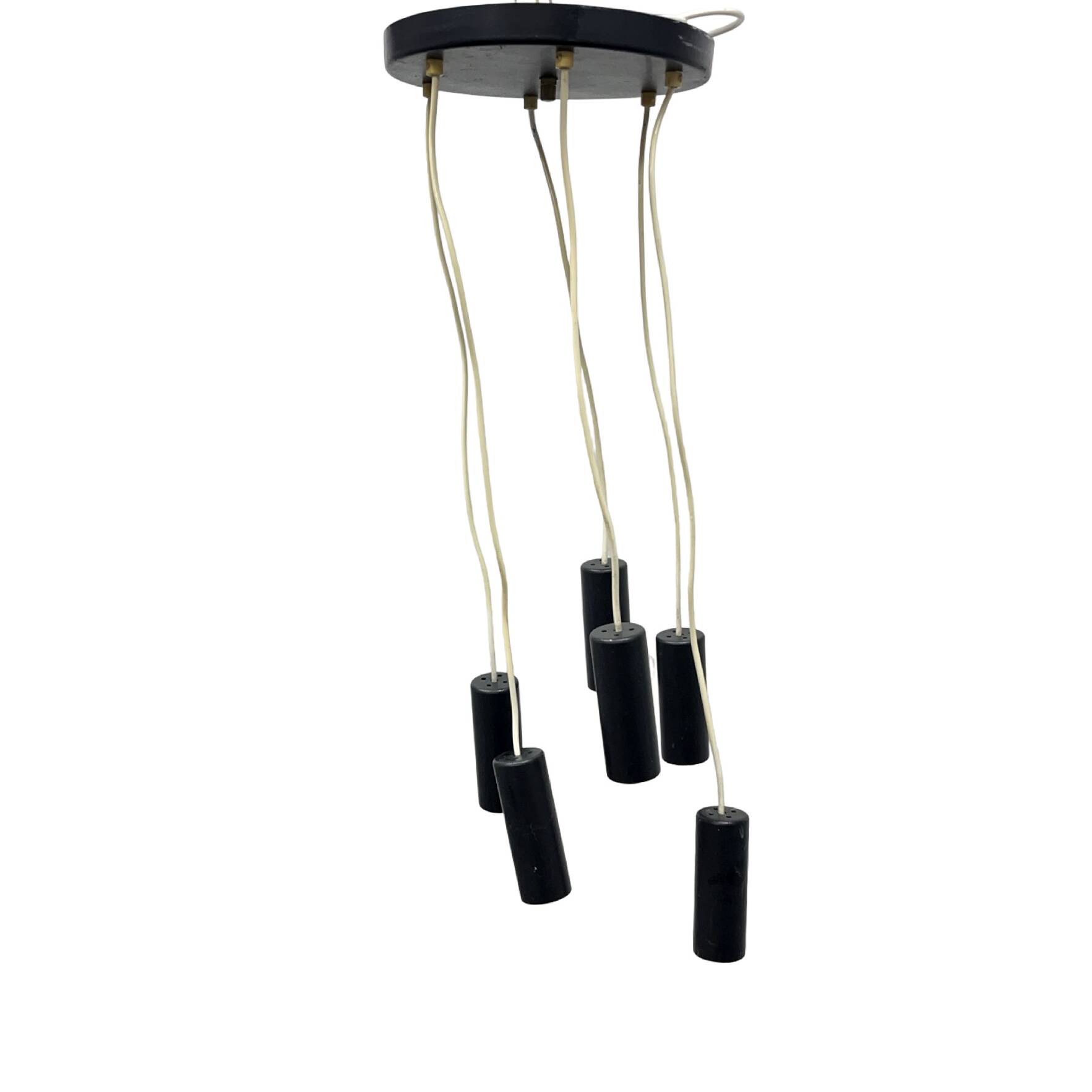 Elektroinstala Jílové cascade pendant lamp Czechoslovakia 1970