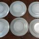Assiettes plates série de six grès Niderviller décor Cassandre XXème