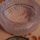 Pair of vintage Erco diamond-tipped glass ceiling lights from the 60s Diameter 35cm