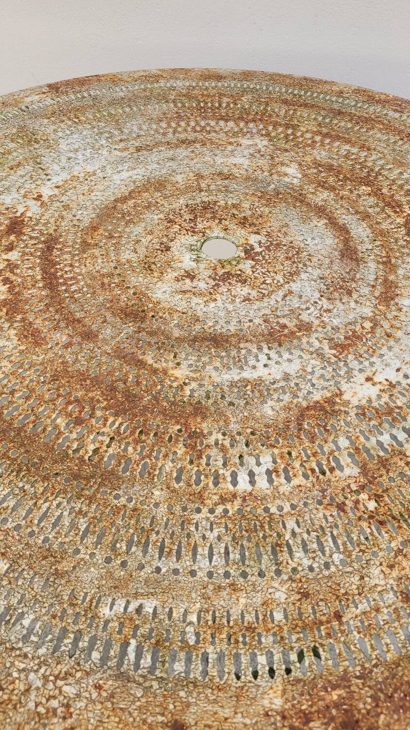 Round Wrought Iron Garden Table 1900s