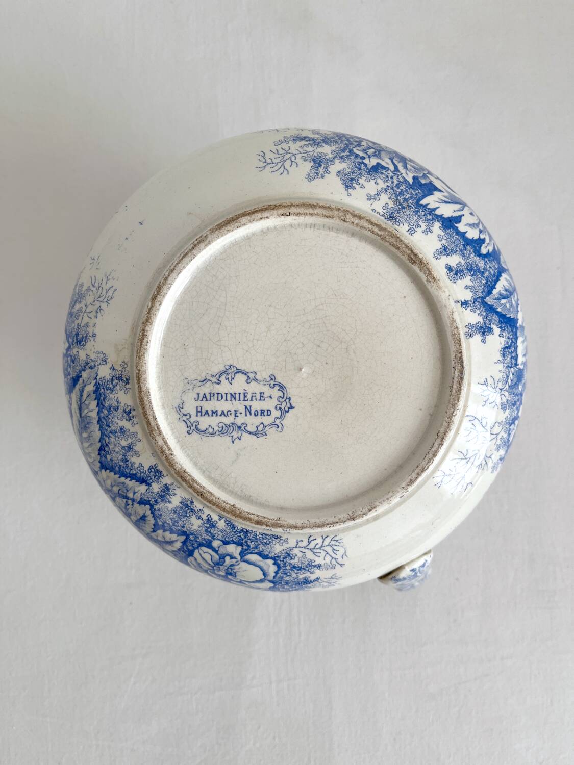 Old iron clay jug "Jardinière" Hamage Nord