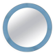 Blue glass wall mirror, Italian, circa 1960s-1970s.
