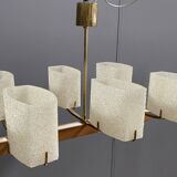 Pendant lamp 6 plastic shades 1960s