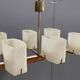 Pendant lamp 6 plastic shades 1960s
