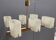 Pendant lamp 6 plastic shades 1960s